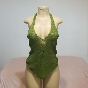 Crochet halter top, size medium